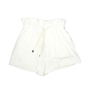 NWT Bassike White Canvas Paper Bag Relaxed Shorts Size 3 (Large) MSRP $260